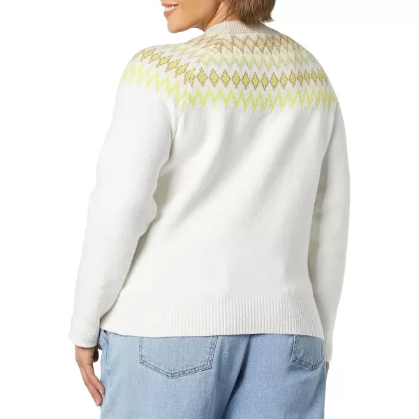 Amazon Essentials Womens SoftTouch Crewneck Novelty SweaterBeige Fair Isle