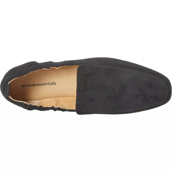 Amazon Essentials Womens Square Toe Soft LoaferBlack Microsuede