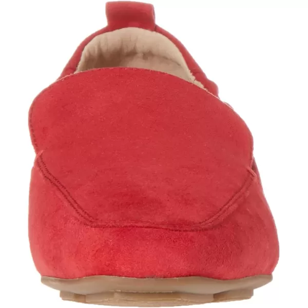 Amazon Essentials Womens Square Toe Soft LoaferRed Microsuede