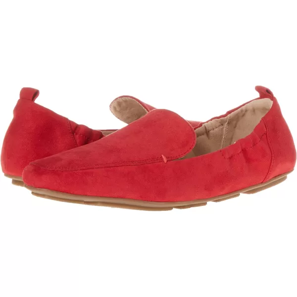 Amazon Essentials Womens Square Toe Soft LoaferRed Microsuede