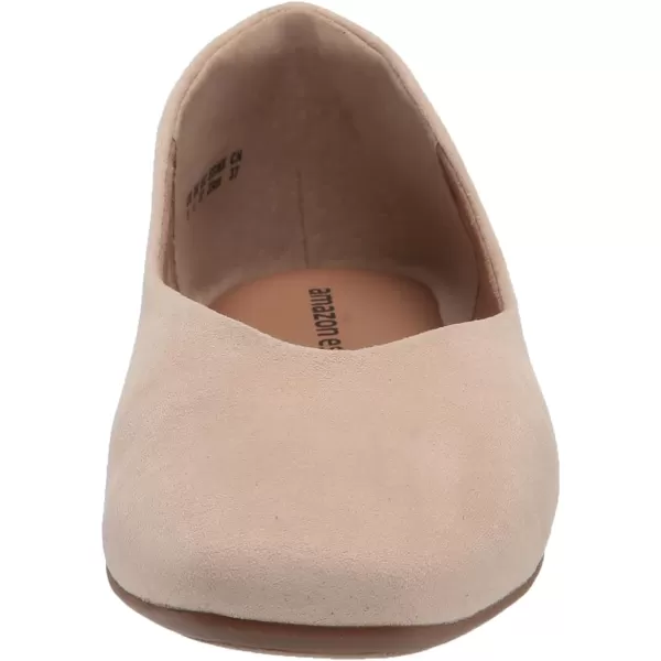 Amazon Essentials Womens SquareToe Ballet FlatBeige