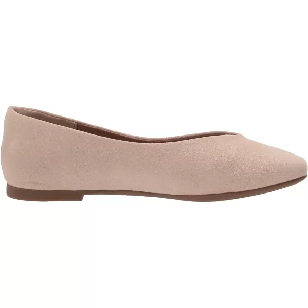 Amazon Essentials Womens SquareToe Ballet FlatBeige