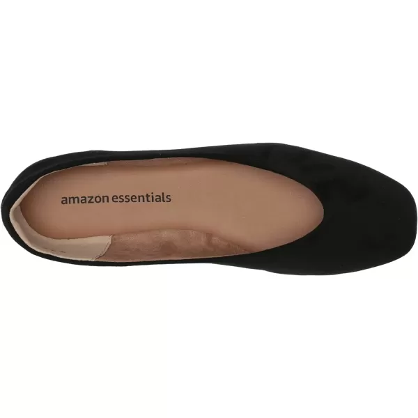 Amazon Essentials Womens SquareToe Ballet FlatBlack