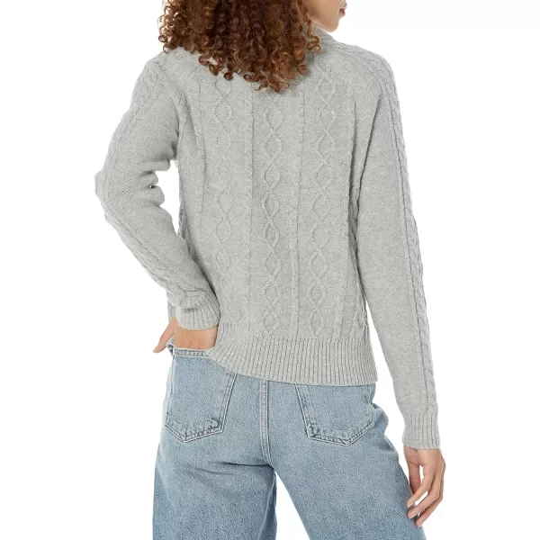 Amazon Essentials Womens Stitch Cable SweaterLight Grey Heather