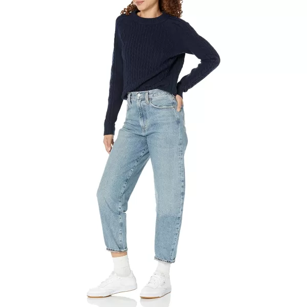 Amazon Essentials Womens Stitch Cable SweaterNavy