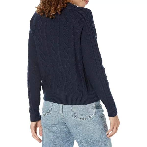 Amazon Essentials Womens Stitch Cable SweaterNavy