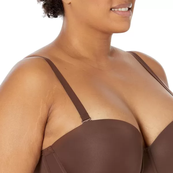 Amazon Essentials Womens Strapless Microfiber BraDeep Brown