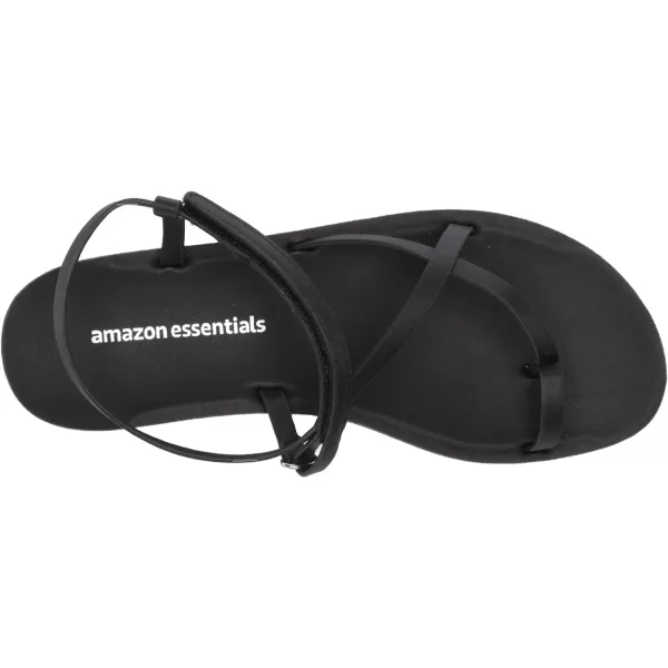 Amazon Essentials Womens Strappy Footbed SandalBlack