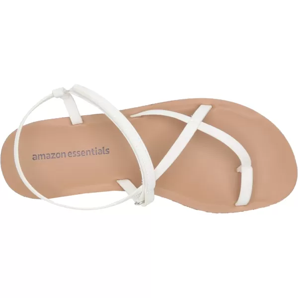 Amazon Essentials Womens Strappy Footbed SandalWhite