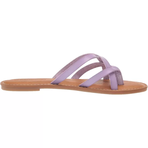 Amazon Essentials Womens Strappy Slide Flat SandalLavender