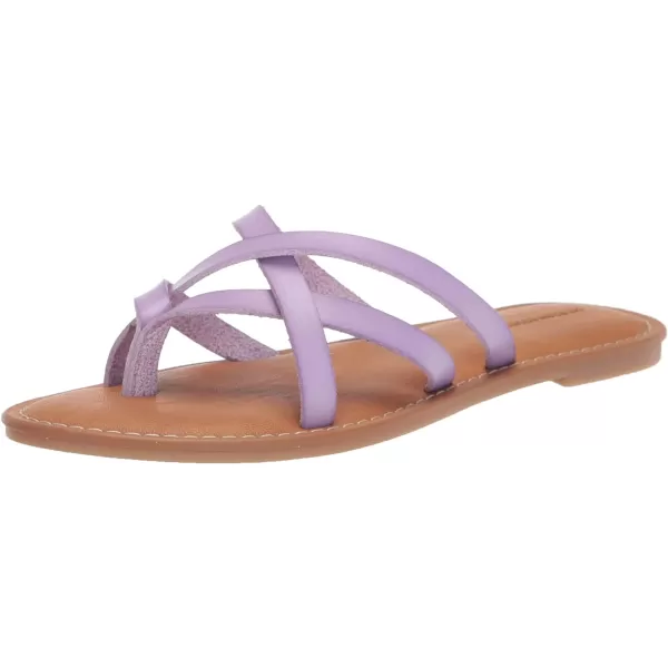 Amazon Essentials Womens Strappy Slide Flat SandalLavender