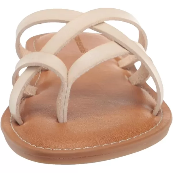 Amazon Essentials Womens Strappy Slide Flat SandalLight Beige