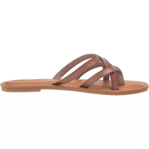 Amazon Essentials Womens Strappy Slide Flat SandalMushroom Brown