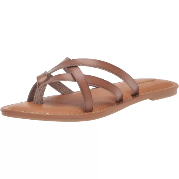 Amazon Essentials Womens Strappy Slide Flat SandalMushroom Brown