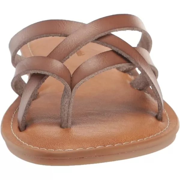 Amazon Essentials Womens Strappy Slide Flat SandalMushroom Brown