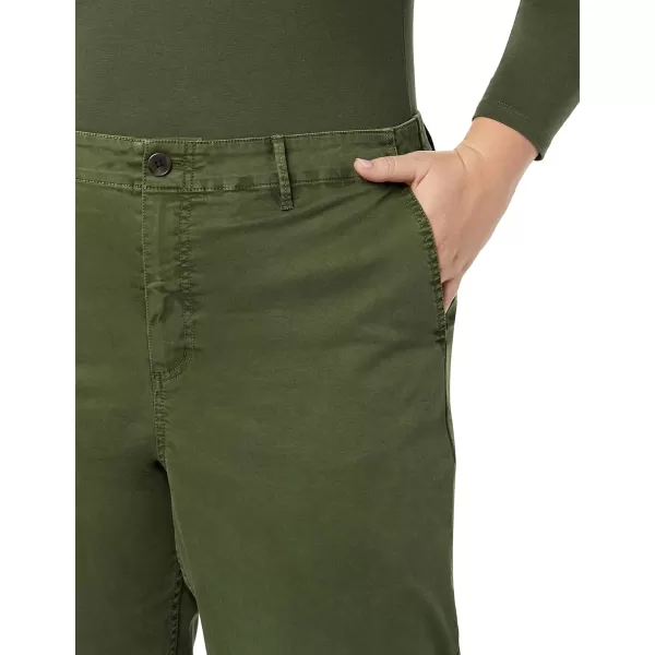 Amazon Essentials Womens Stretch Chino Ankle Length Pant Previously GoodthreadsDark Olive