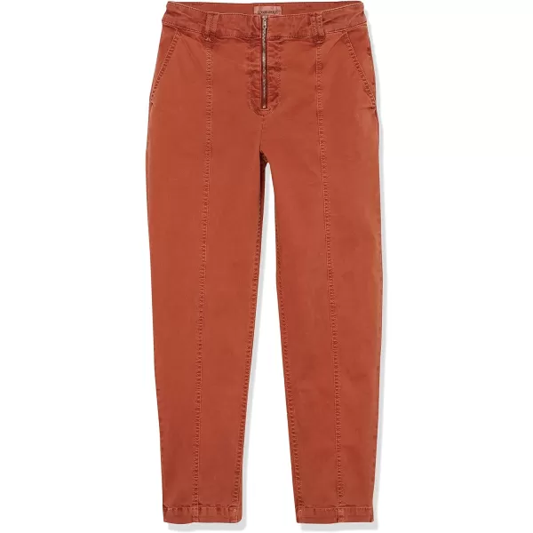 Amazon Essentials Womens Stretch Chino Utility Detail Pant Previously GoodthreadsRust Orange