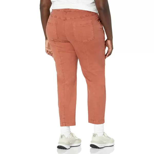 Amazon Essentials Womens Stretch Chino Utility Detail Pant Previously GoodthreadsRust Orange