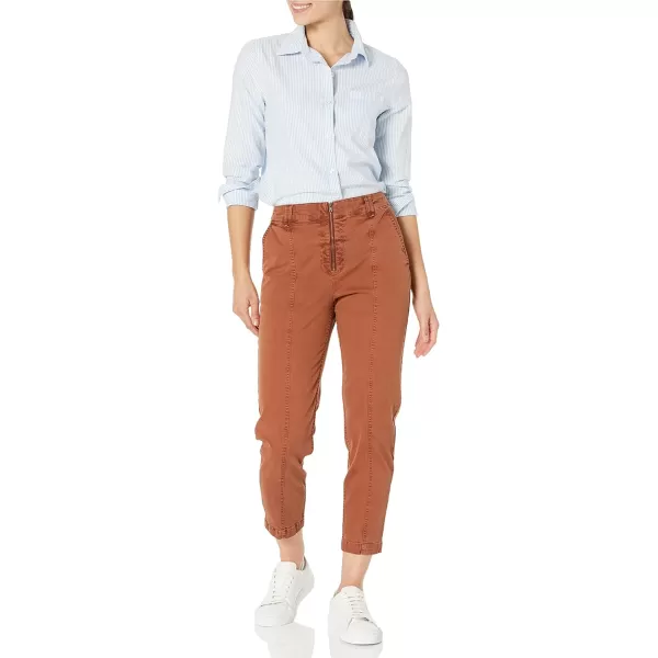 Amazon Essentials Womens Stretch Chino Utility Detail Pant Previously GoodthreadsRust Orange