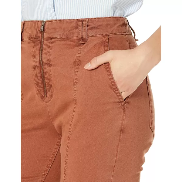 Amazon Essentials Womens Stretch Chino Utility Detail Pant Previously GoodthreadsRust Orange