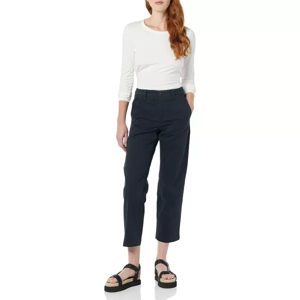 Amazon Essentials Womens Stretch Chino WideLeg Ankle Crop Pant Previously GoodthreadsBlack
