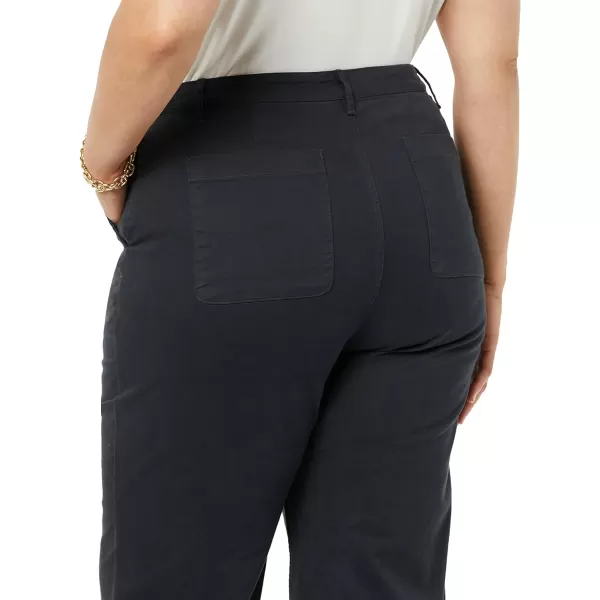 Amazon Essentials Womens Stretch Chino WideLeg Ankle Crop Pant Previously GoodthreadsBlack