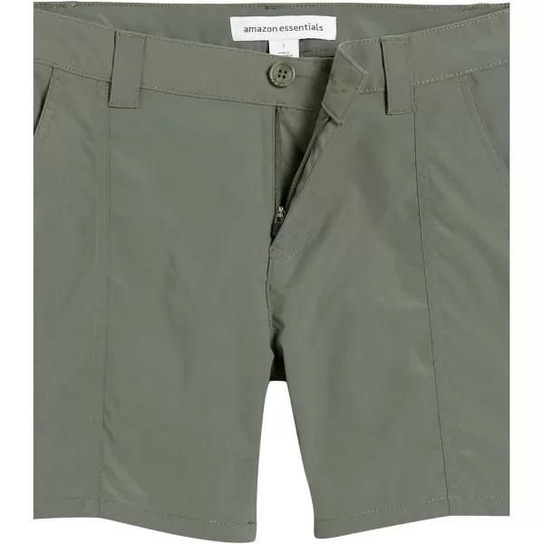 Amazon Essentials Womens Stretch Woven 5 Inch Outdoor Hiking Shorts with PocketsDusty Olive