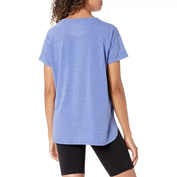 Amazon Essentials Womens Studio RelaxedFit Lightweight Crewneck TShirt Available in Plus Size1 Bright Blue Heather