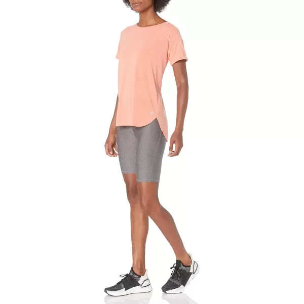 Amazon Essentials Womens Studio RelaxedFit Lightweight Crewneck TShirt Available in Plus Size1 Bright Peach Heather