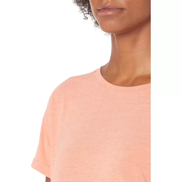 Amazon Essentials Womens Studio RelaxedFit Lightweight Crewneck TShirt Available in Plus Size1 Bright Peach Heather