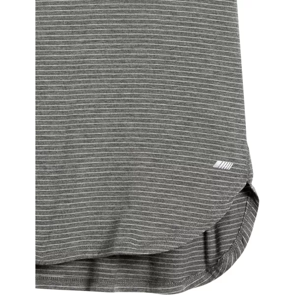 Amazon Essentials Womens Studio RelaxedFit Lightweight Crewneck TShirt Available in Plus Size1 Charcoal Heather Stripe