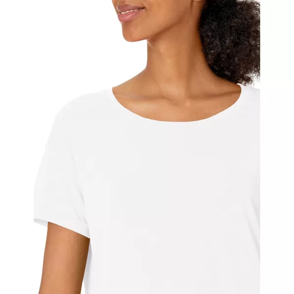 Amazon Essentials Womens Studio RelaxedFit Lightweight Crewneck TShirt Available in Plus Size1 White