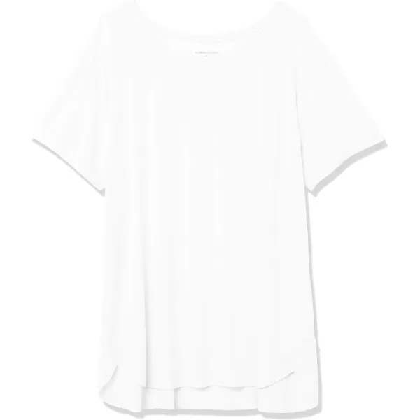 Amazon Essentials Womens Studio RelaxedFit Lightweight Crewneck TShirt Available in Plus Size1 White