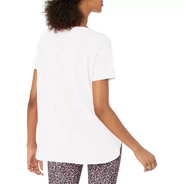 Amazon Essentials Womens Studio RelaxedFit Lightweight Crewneck TShirt Available in Plus Size1 White