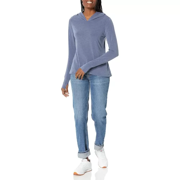 Amazon Essentials Womens Studio RelaxedFit LongSleeve CrossFront HoodieBlue Heather