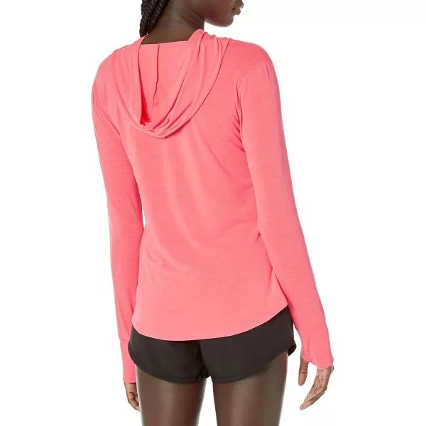 Amazon Essentials Womens Studio RelaxedFit LongSleeve CrossFront HoodieBright Pink