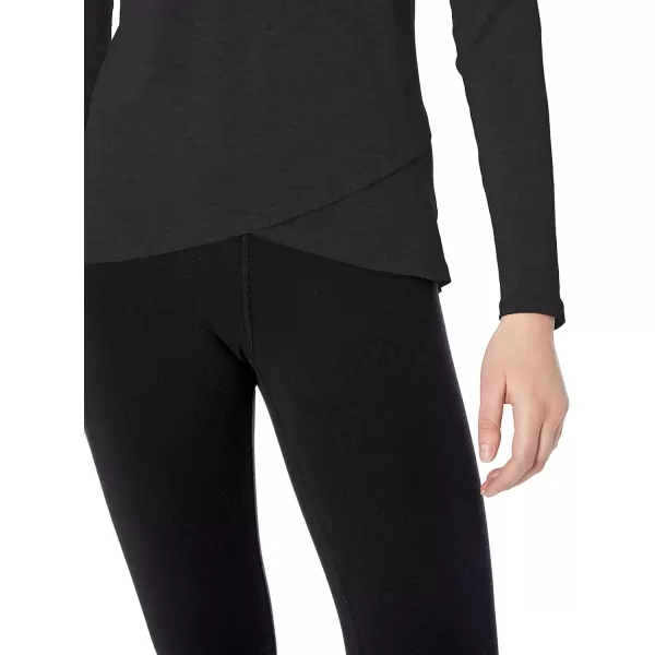 Amazon Essentials Womens Studio RelaxedFit LongSleeve CrossFront TShirtBlack