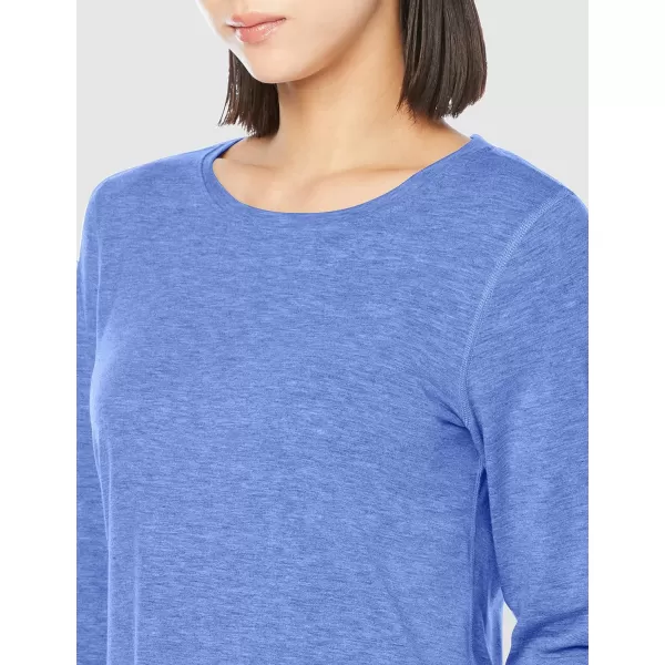 Amazon Essentials Womens Studio RelaxedFit LongSleeve CrossFront TShirtBright Blue Heather