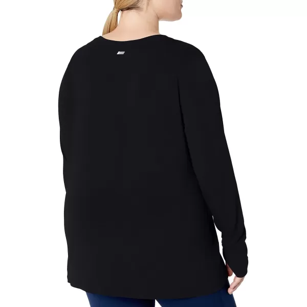 Amazon Essentials Womens Studio RelaxedFit LongSleeve TShirt Available in Plus SizeBlack