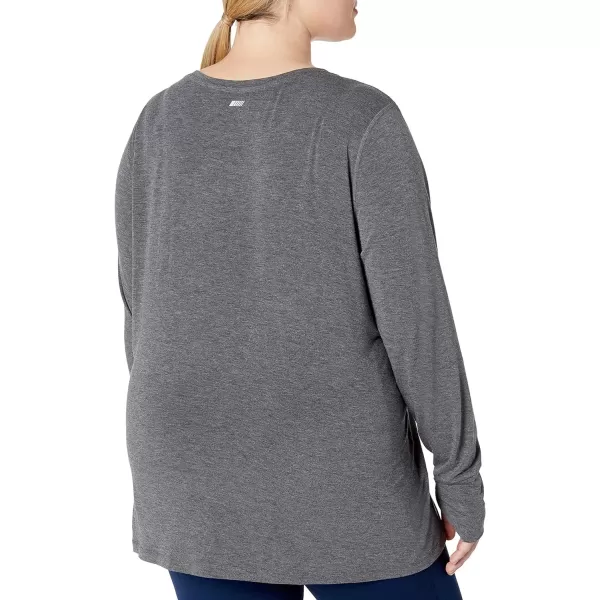 Amazon Essentials Womens Studio RelaxedFit LongSleeve TShirt Available in Plus SizeCharcoal Heather