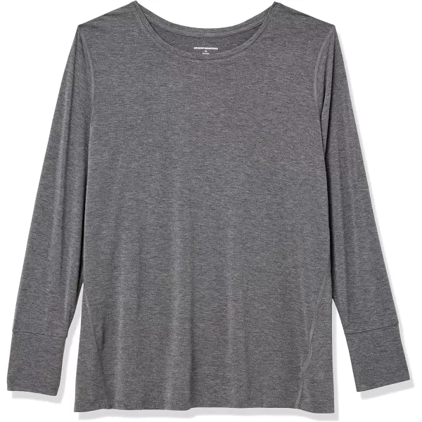 Amazon Essentials Womens Studio RelaxedFit LongSleeve TShirt Available in Plus SizeCharcoal Heather