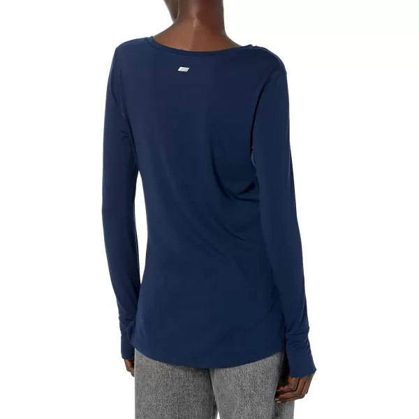 Amazon Essentials Womens Studio RelaxedFit LongSleeve TShirt Available in Plus SizeNavy