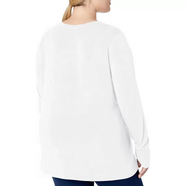 Amazon Essentials Womens Studio RelaxedFit LongSleeve TShirt Available in Plus SizeWhite