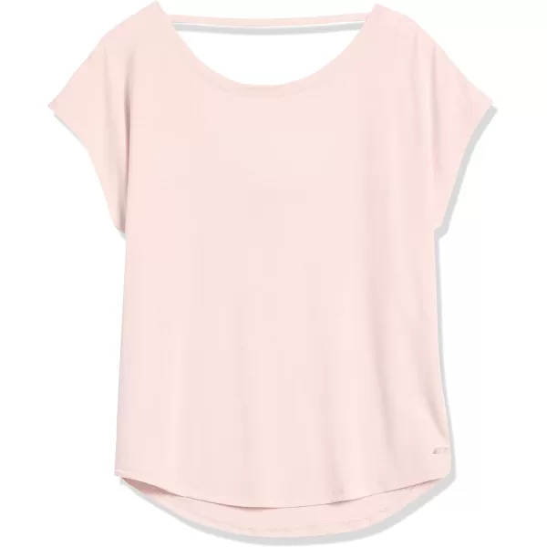Amazon Essentials Womens Studio RelaxedFit OpenBack ShortSleeve TShirtLight Pink