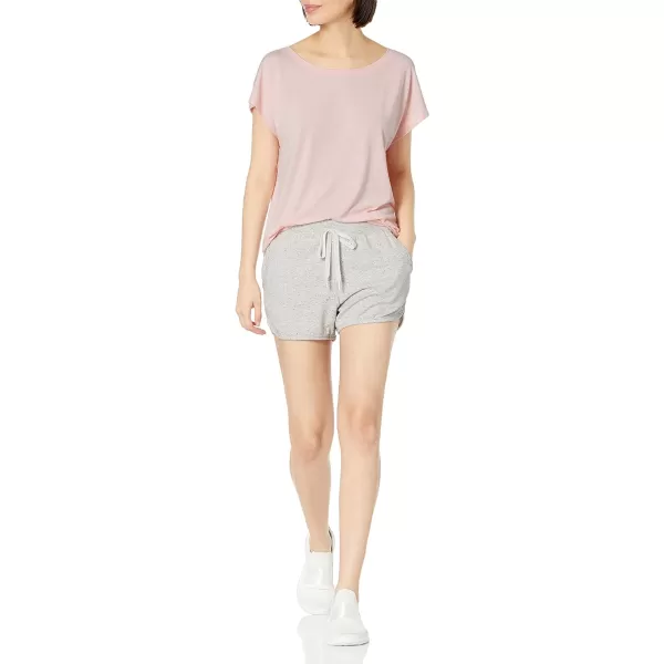 Amazon Essentials Womens Studio RelaxedFit OpenBack ShortSleeve TShirtLight Pink