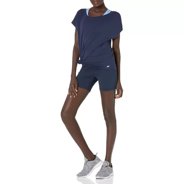 Amazon Essentials Womens Studio RelaxedFit OpenBack ShortSleeve TShirtNavy