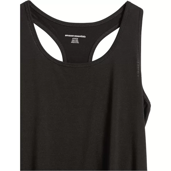 Amazon Essentials Womens Studio RelaxedFit Racerback Tank Multipacks1 Black