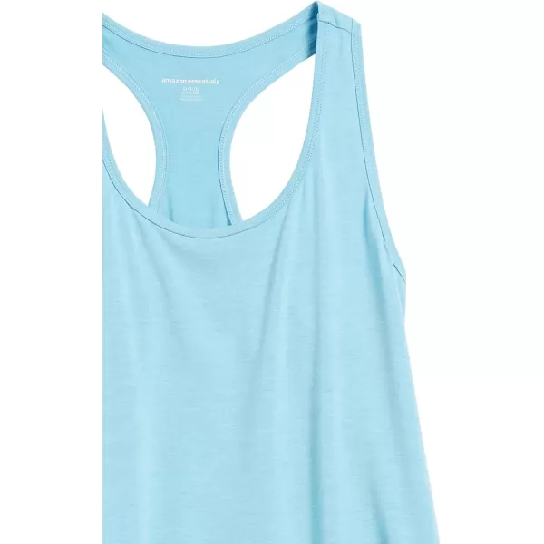 Amazon Essentials Womens Studio RelaxedFit Racerback Tank Multipacks1 Blue Heather