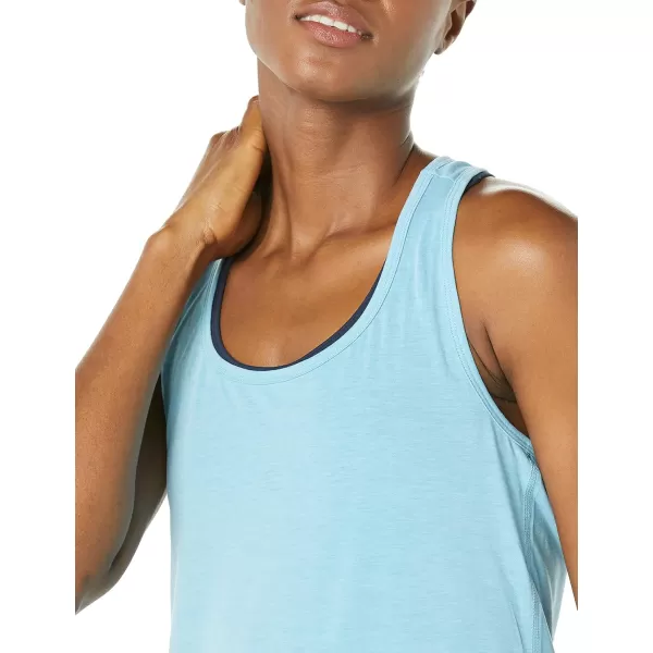 Amazon Essentials Womens Studio RelaxedFit Racerback Tank Multipacks1 Blue Heather