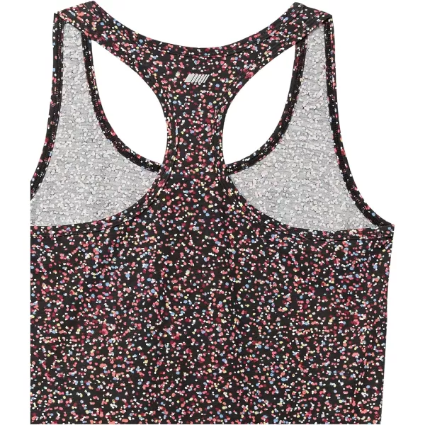 Amazon Essentials Womens Studio RelaxedFit Racerback Tank Multipacks2 Black Confetti Print